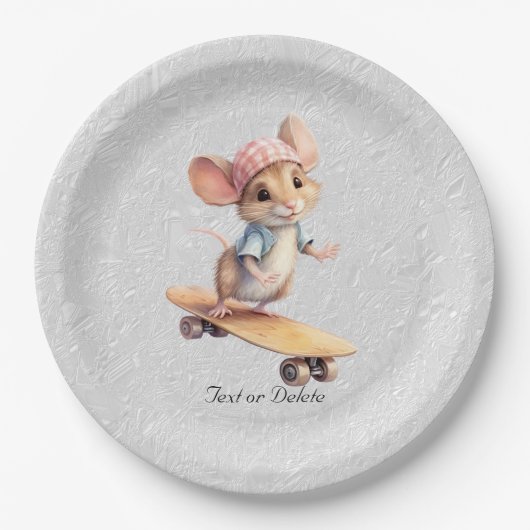 Waterverf Skateboard Mouse Papier Bord (Voorkant)