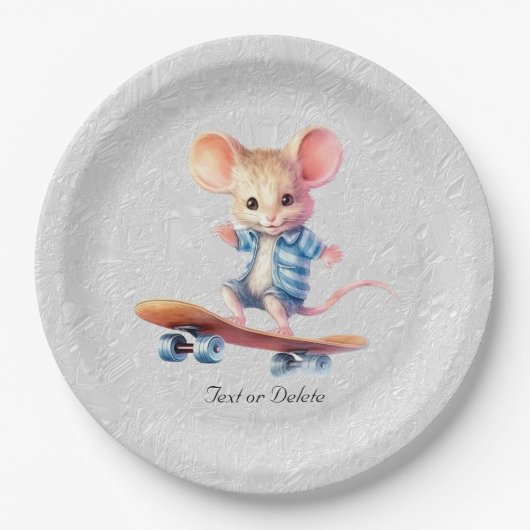 Waterverf Skateboard Mouse Papier Bord (Voorkant)