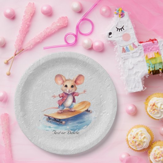 Waterverf Skateboard Mouse Papier Bord (Feest)