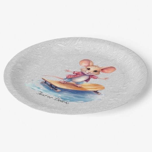 Waterverf Skateboard Mouse Papier Bord (Gekanteld)