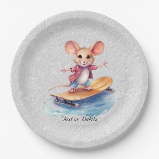 Waterverf Skateboard Mouse Papier Bord (Voorkant)