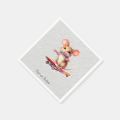 Waterverf Skateboard Muisservetten Servet (Hoek)