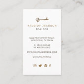  Waterverf Skelet Key Real Estate White Visitekaartje (Achterkant)