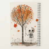 Waterverf Skelet Schattige & Spooky Halloween Notitieboek (Achterkant)