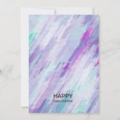 Waterverf Skeleton Blue Painted Halloween Art Kaart (Achterkant)