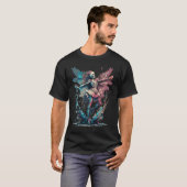 Waterverf Skeleton Fairy Gothic Fairycore Grunge T-shirt (Voorkant volledig)