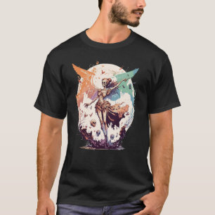 Waterverf Skeleton Fairy Gothic Fairycore Grunge T-shirt