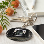 Waterverf Sketch 1947 Antiek Truck Sleutelhanger (Zijkant)