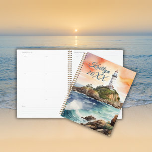 Waterverf Sketch Byron Bay Vuurtoren Monogram Planner