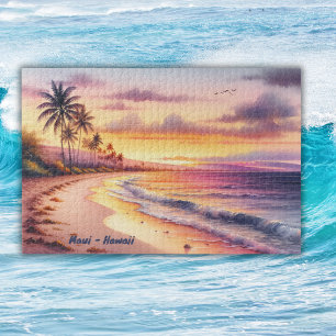 Waterverf Sketch Maui Hawaii Kleurrijk Legpuzzel