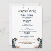 Waterverf Ski-bril en Mountain Ski Bachelorette Kaart (Achterkant)