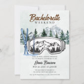 waterverf skiën vrijgezellenweekend kaart (Voorkant)