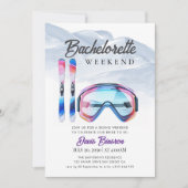 waterverf skiën vrijgezellenweekend kaart (Voorkant)