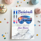 waterverf skiën vrijgezellenweekend kaart