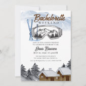 waterverf skiën vrijgezellenweekend kaart (Voorkant)