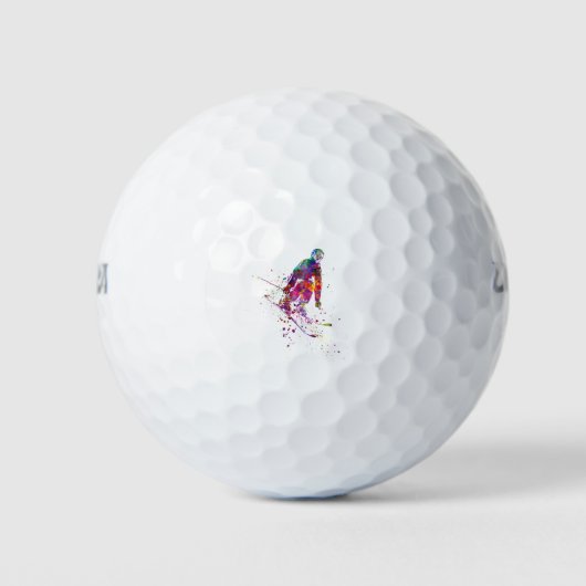 waterverf skiër golfballen (Voorkant)