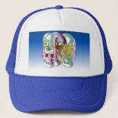 Waterverf Skulls - Trucker Hat Trucker Pet (Voorkant)