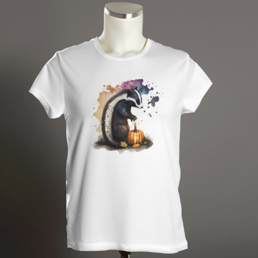 Waterverf Skunk Halloween Kinder T-shirt