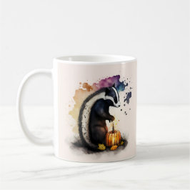 Waterverf Skunk Pumpkin Halloween Koffiemok