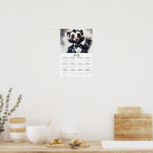 Waterverf Skunk Tuxedo Bow Stropdas 2025 Wandkalen Poster (Keuken)