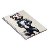 Waterverf Skunk Tuxedo Zwart Stropdassen zakdoek Notitieboek (Rechterzijde)