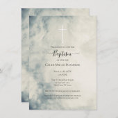 Waterverf Sky Abstract Modern Baptisme Kaart (Voorkant / Achterkant)