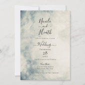 Waterverf Sky Abstract Modern Wedding Kaart (Voorkant)