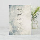  Waterverf Sky Abstract Modern Wedding Kaart (Staand voorkant)