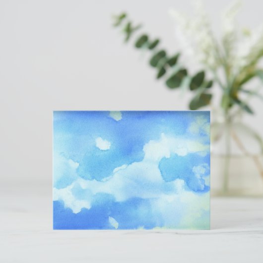Waterverf Sky Briefkaart (Staand voorkant)