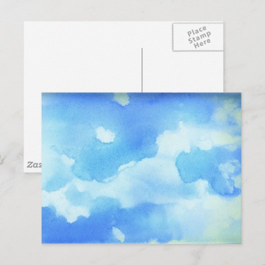 Waterverf Sky Briefkaart (Voorkant / Achterkant)