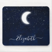 Waterverf Sky Celestial Moon Stars Muismat (Voorkant)