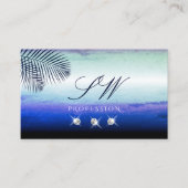 Waterverf Sky Clouds Sparking Diamonds Initialen Visitekaartje (Voorkant)