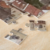 Waterverf Skyline van Lissabon Legpuzzel (Zijkant)