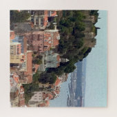 Waterverf Skyline van Lissabon Legpuzzel (Horizontaal)