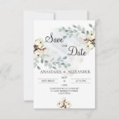 Waterverf Sla de datum op. De datum opslaan Save The Date (Voorkant)