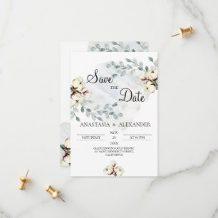 Waterverf Sla de datum op. De datum opslaan Save The Date