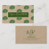 Waterverf sla Greenery Farmers Market Fresh Visitekaartje (Voorkant / Achterkant)