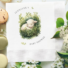 Waterverf Slaaplam Baby shower Servet