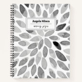 Waterverf slaat zwart-wit op maat notitieboek (Voorkant)