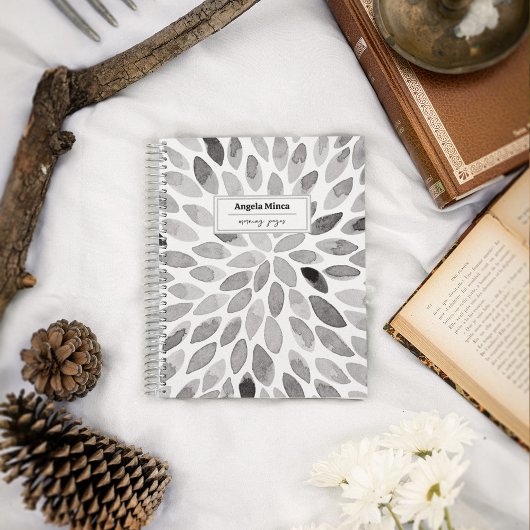 Waterverf slaat zwart-wit op maat notitieboek