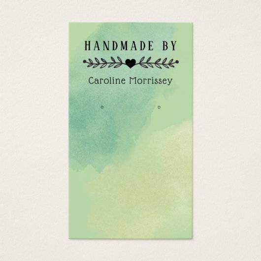 Waterverf Slag Groene Veroorzitting Kaart (Voorkant)