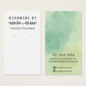 Waterverf Slag Groene Veroorzitting Kaart (Voorkant /achterkant)