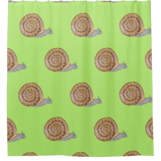Waterverf slak douchegordijn (Voorkant)