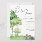 Waterverf Slak in het Park Baby shower Kaart (Voorkant)