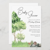 Waterverf Slak in het Park Baby shower Kaart (Voorkant / Achterkant)