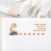 Waterverf slak Natuur landschap retouradres Etiket (Insitu)