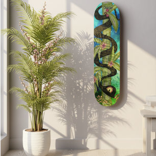 Waterverf Slang op Bamboo Skateboard Art