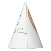 Waterverf Slapen Beige Bruin Beer op de Maan Feesthoedjes (Achterkant)