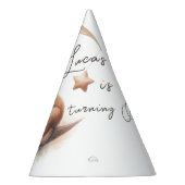 Waterverf Slapen Beige Bruin Beer op de Maan Feesthoedjes (Rechts)