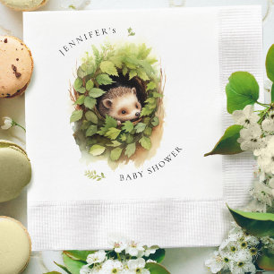 Waterverf Slapen Hedgehog Baby shower Servet
